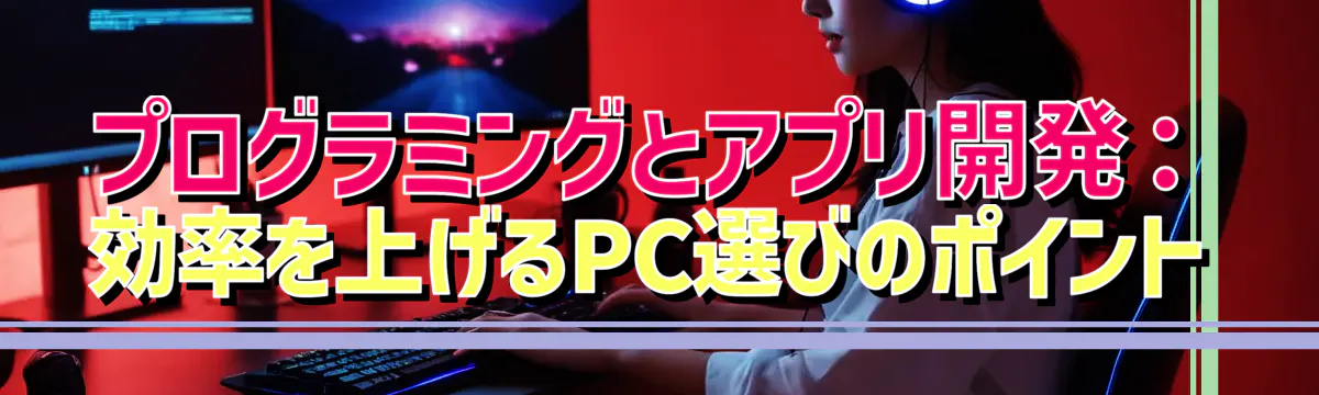 プログラミングとアプリ開発：効率を上げるPC選びのポイント