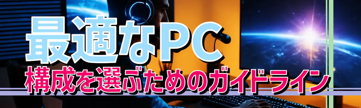 最適なPC構成を選ぶためのガイドライン