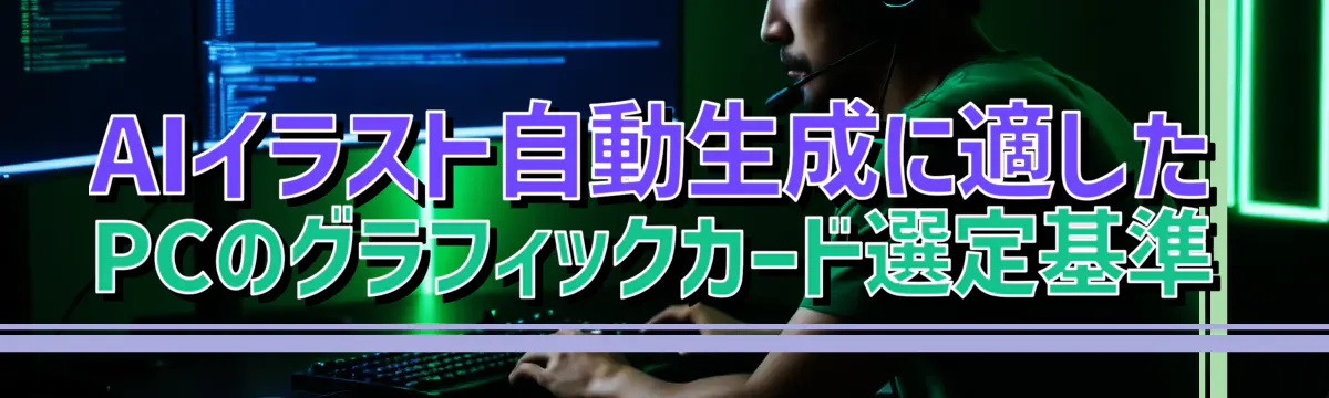 AIイラスト自動生成に適したPCのグラフィックカード選定基準