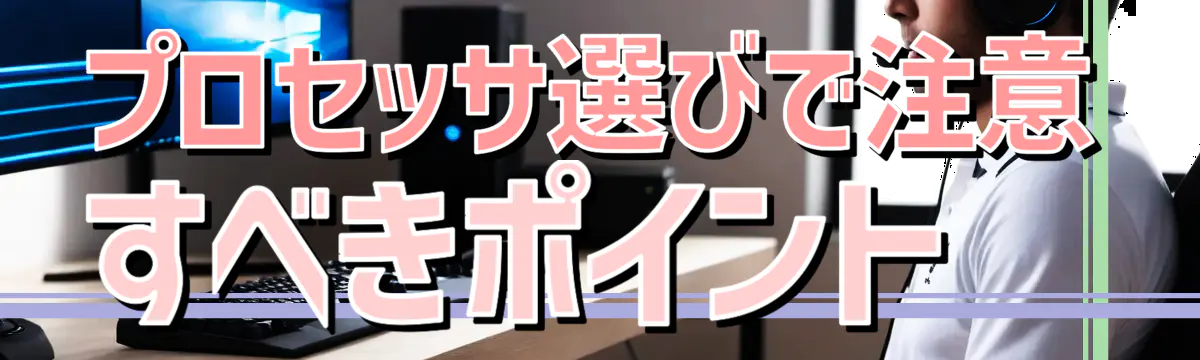 プロセッサ選びで注意すべきポイント