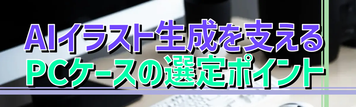 AIイラスト生成を支えるPCケースの選定ポイント