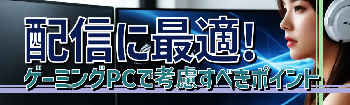 配信に最適! ゲーミングPCで考慮すべきポイント