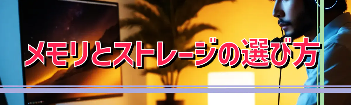 メモリとストレージの選び方