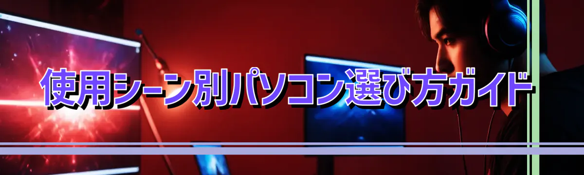 使用シーン別パソコン選び方ガイド