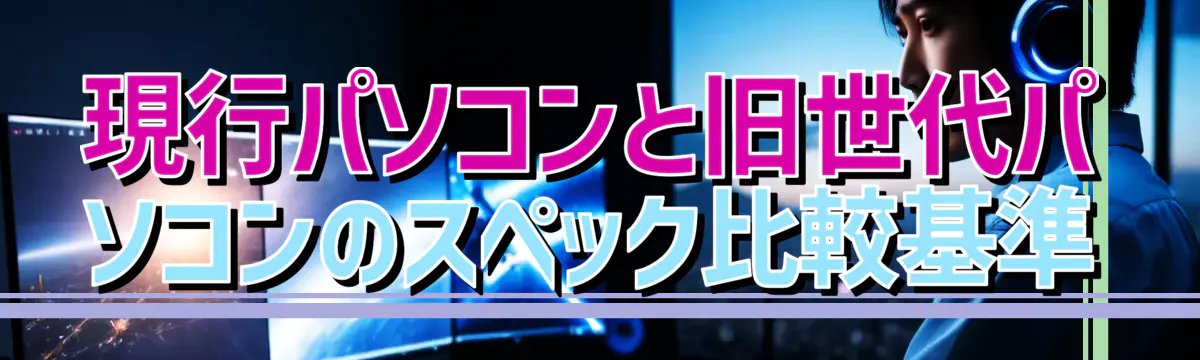 現行パソコンと旧世代パソコンのスペック比較基準