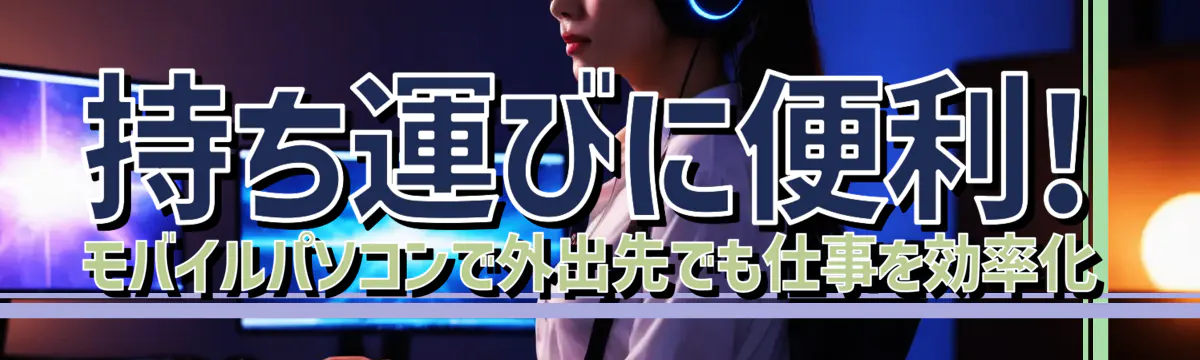 持ち運びに便利! モバイルパソコンで外出先でも仕事を効率化