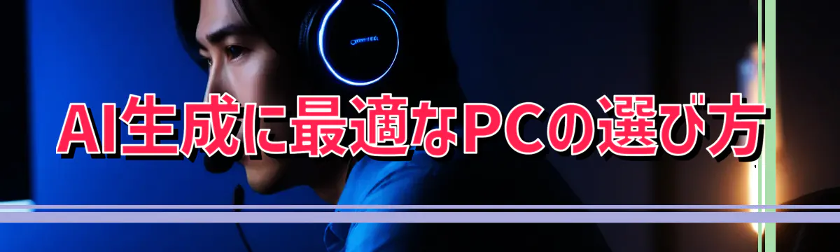 AI生成に最適なPCの選び方