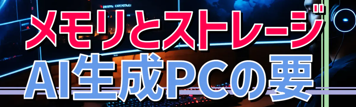 メモリとストレージ AI生成PCの要