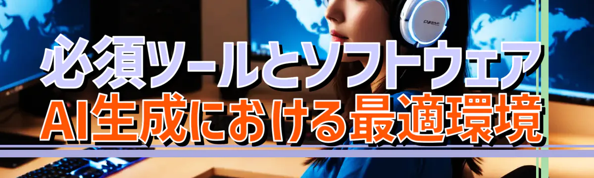 必須ツールとソフトウェア AI生成における最適環境