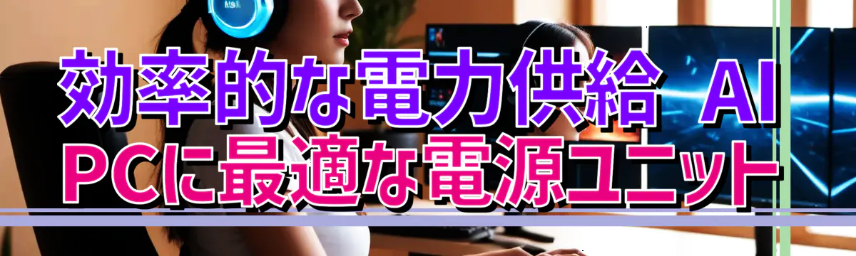 効率的な電力供給 AI PCに最適な電源ユニット