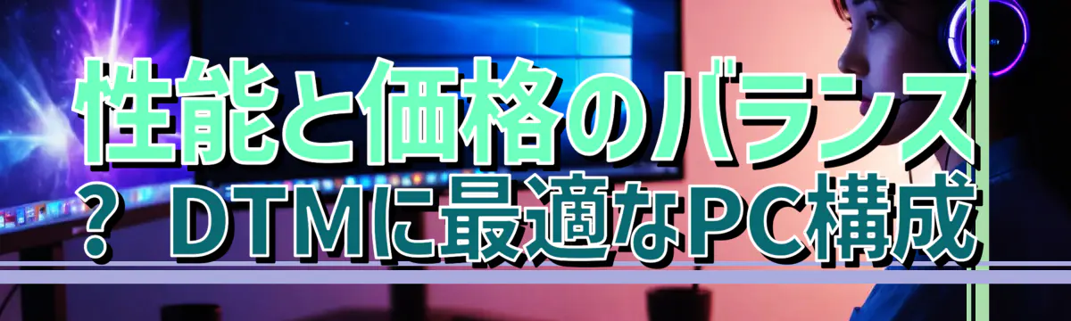 性能と価格のバランス ? DTMに最適なPC構成