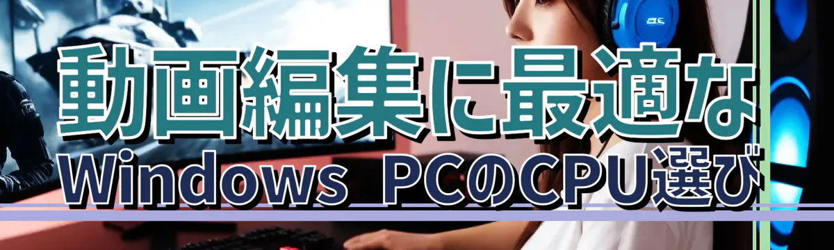 動画編集に最適なWindows PCのCPU選び