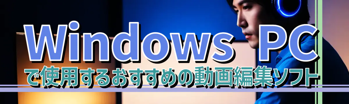 Windows PCで使用するおすすめの動画編集ソフト