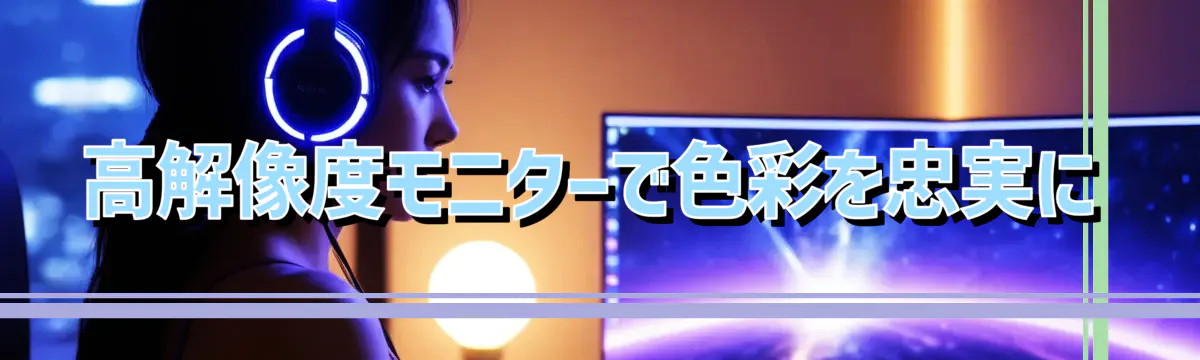 高解像度モニターで色彩を忠実に