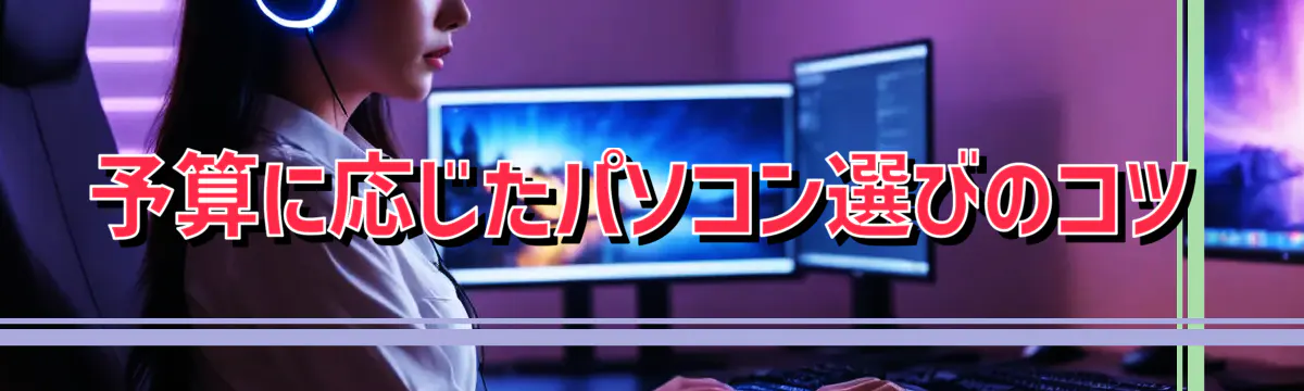 予算に応じたパソコン選びのコツ
