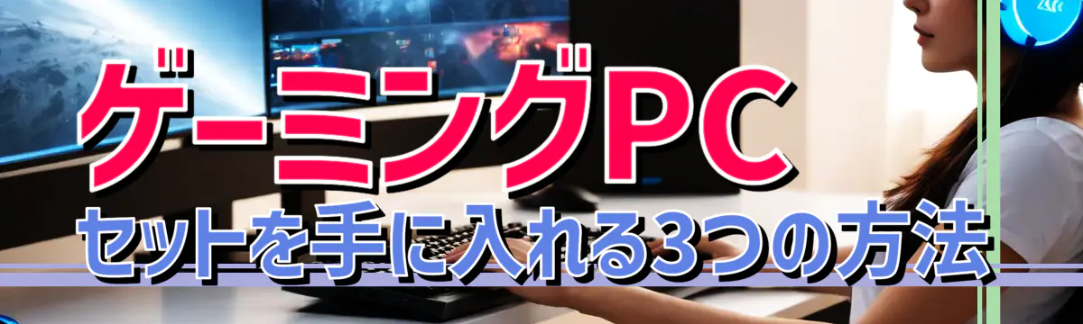 ゲーミングPCセットを手に入れる3つの方法