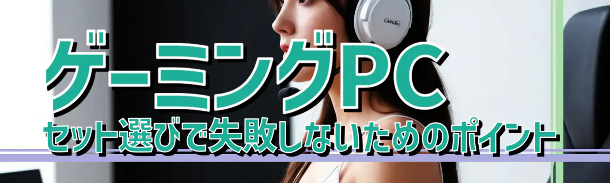 ゲーミングPCセット選びで失敗しないためのポイント