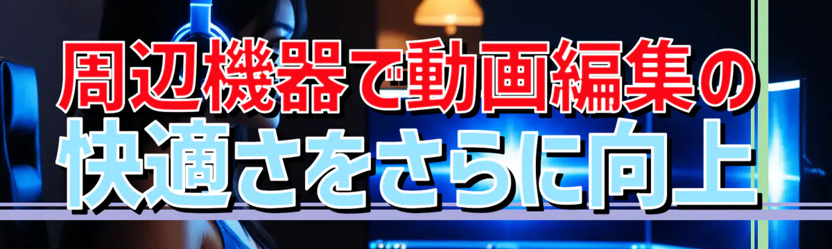 周辺機器で動画編集の快適さをさらに向上
