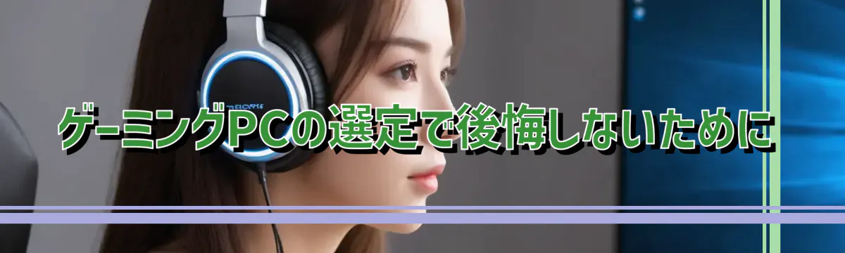 ゲーミングPCの選定で後悔しないために
