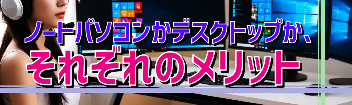 ノートパソコンかデスクトップか、それぞれのメリット 
