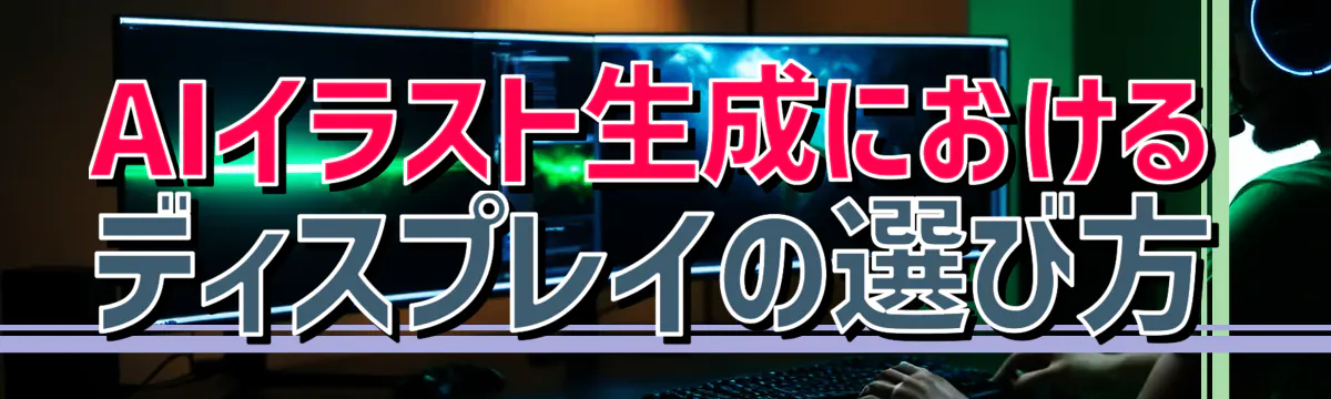 AIイラスト生成におけるディスプレイの選び方