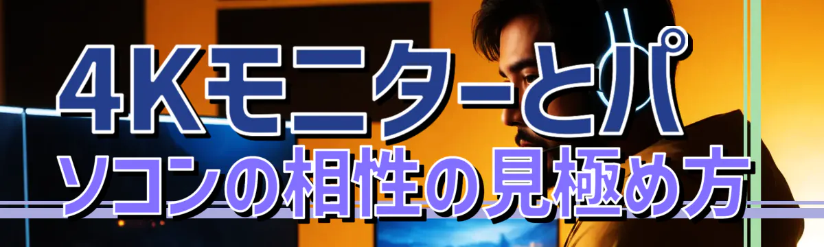 4Kモニターとパソコンの相性の見極め方
