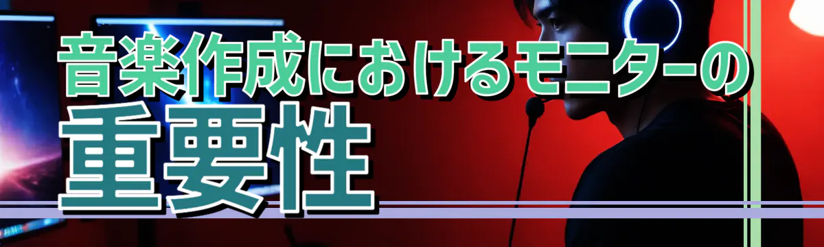 音楽作成におけるモニターの重要性