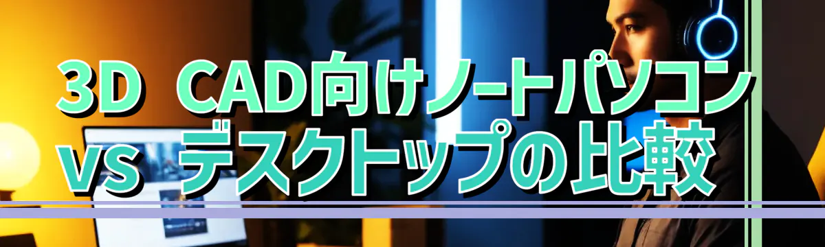 3D CAD向けノートパソコン vs デスクトップの比較