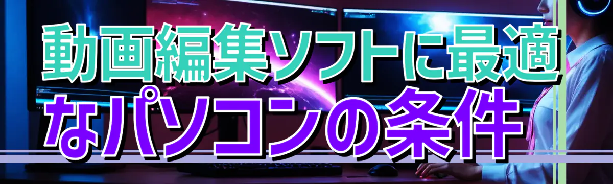 動画編集ソフトに最適なパソコンの条件