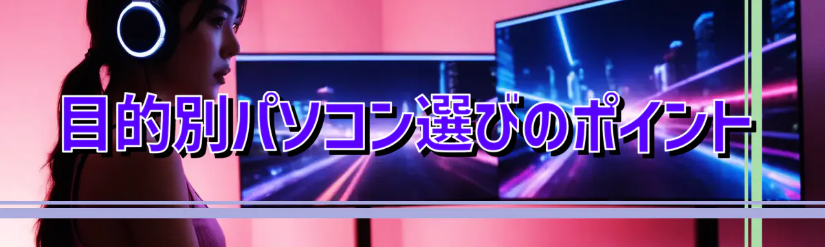 目的別パソコン選びのポイント
