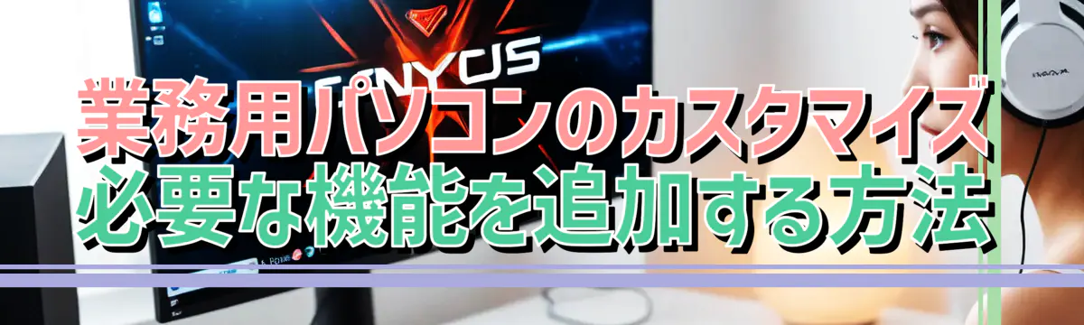 業務用パソコンのカスタマイズ 必要な機能を追加する方法