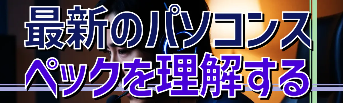 最新のパソコンスペックを理解する