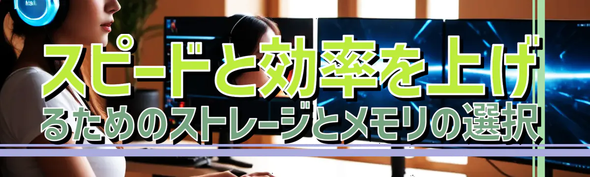 スピードと効率を上げるためのストレージとメモリの選択
