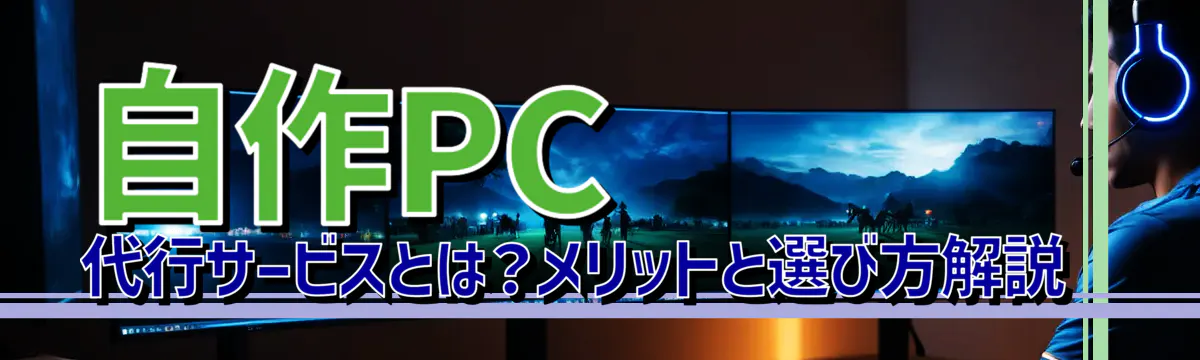 自作PC代行サービスとは?メリットと選び方解説