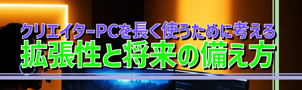 クリエイターPCを長く使うために考える拡張性と将来の備え方