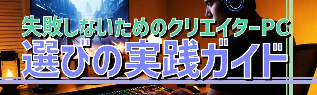 失敗しないためのクリエイターPC選びの実践ガイド