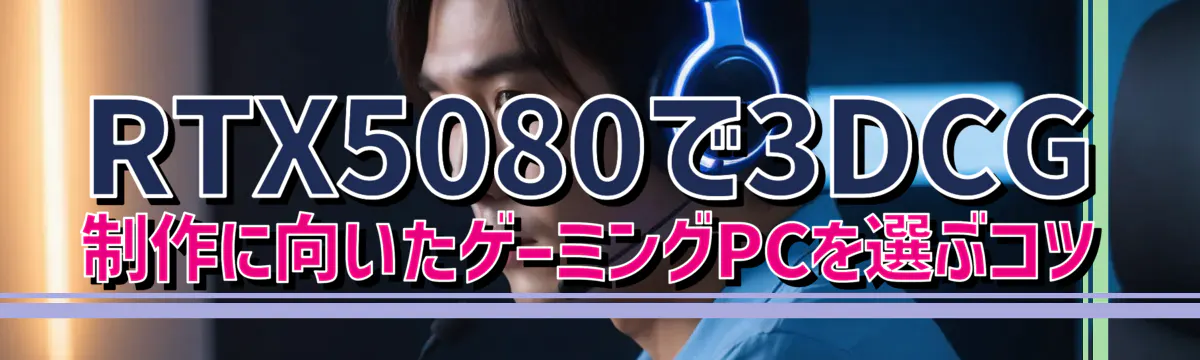 RTX5080で3DCG制作に向いたゲーミングPCを選ぶコツ