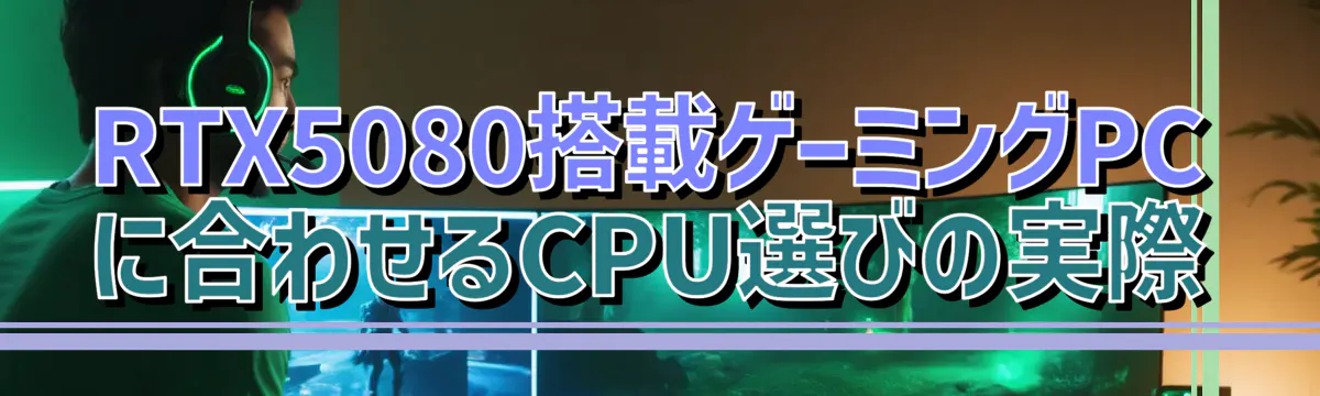 RTX5080搭載ゲーミングPCに合わせるCPU選びの実際