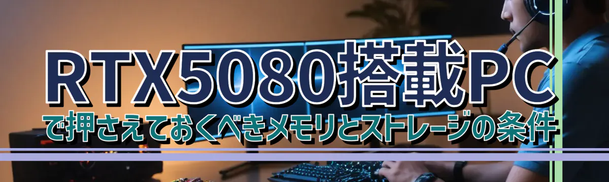 RTX5080搭載PCで押さえておくべきメモリとストレージの条件