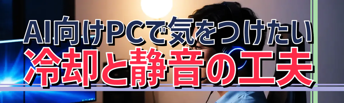 AI向けPCで気をつけたい冷却と静音の工夫