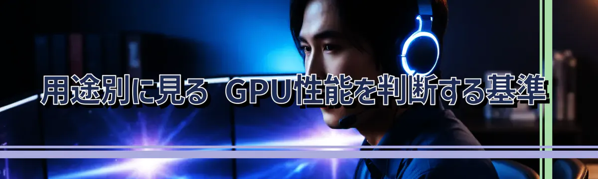用途別に見る GPU性能を判断する基準