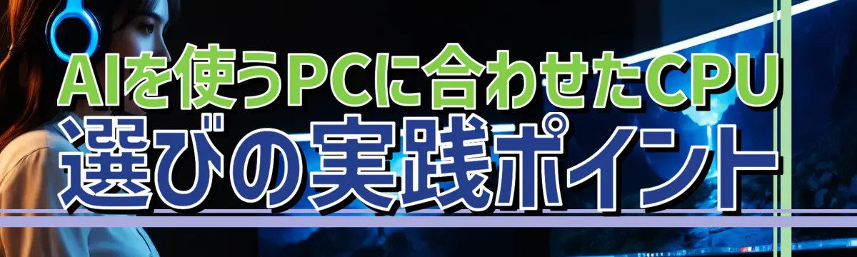 AIを使うPCに合わせたCPU選びの実践ポイント