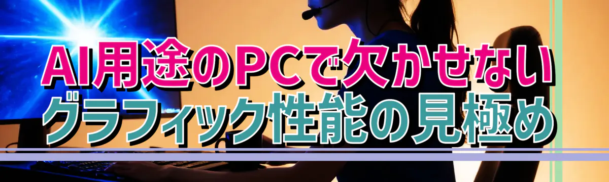 AI用途のPCで欠かせないグラフィック性能の見極め