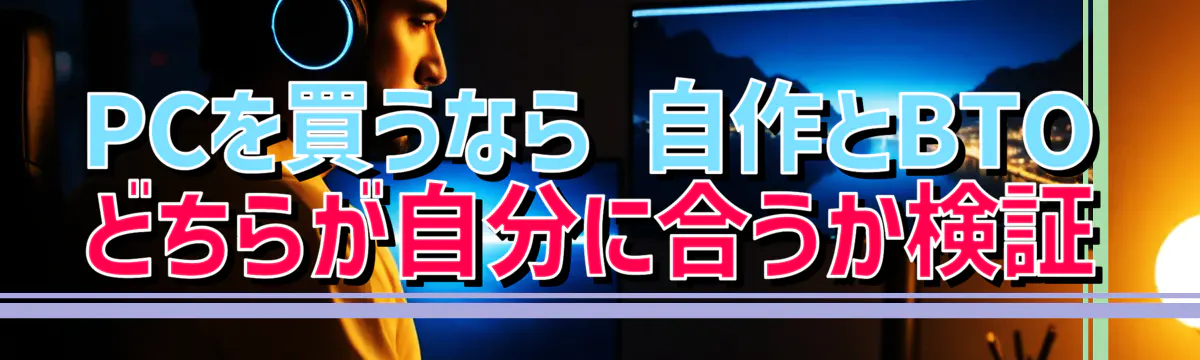 PCを買うなら 自作とBTOどちらが自分に合うか検証