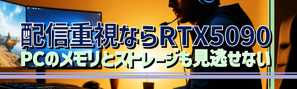 配信重視ならRTX5090 PCのメモリとストレージも見逃せない