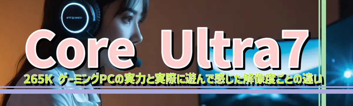 Core&nbsp;Ultra7 265K ゲーミングPCの実力と実際に遊んで感じた解像度ごとの違い