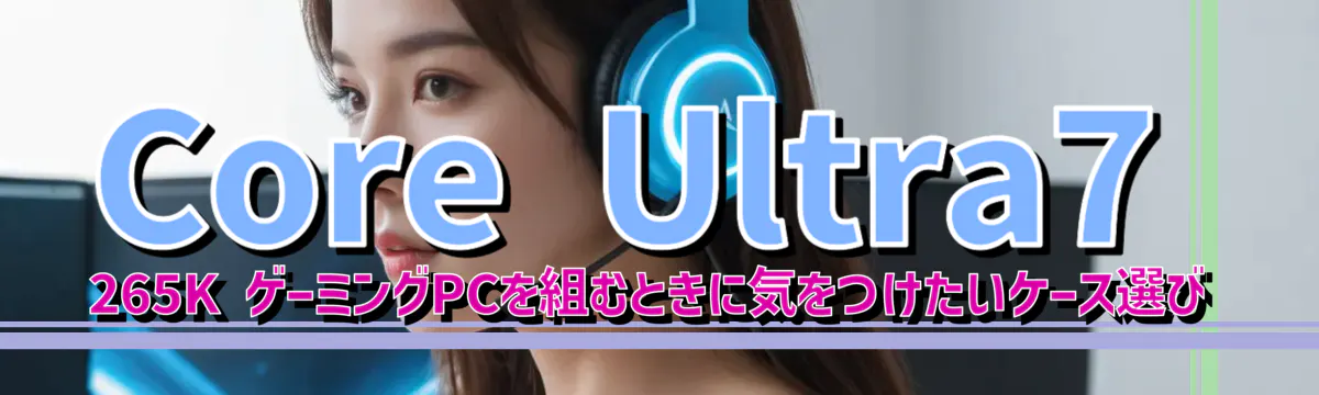 Core&nbsp;Ultra7 265K ゲーミングPCを組むときに気をつけたいケース選び