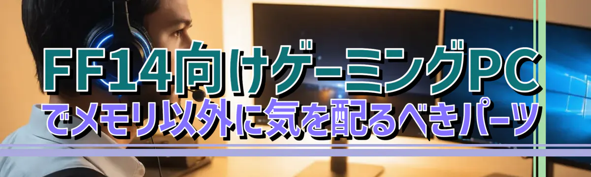FF14向けゲーミングPCでメモリ以外に気を配るべきパーツ