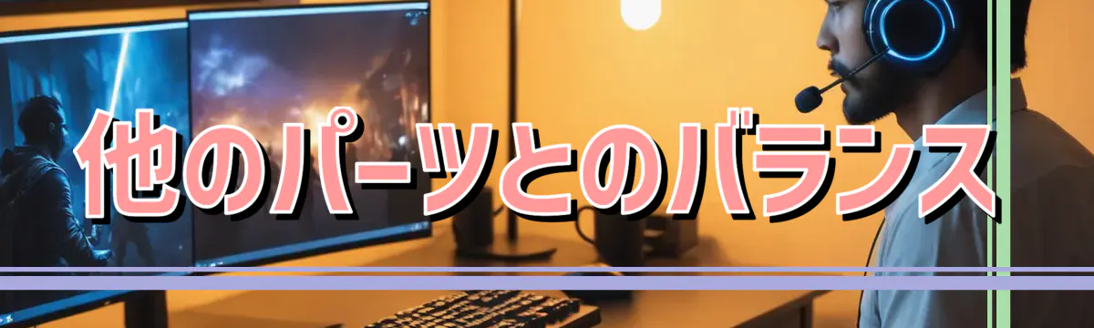 他のパーツとのバランス