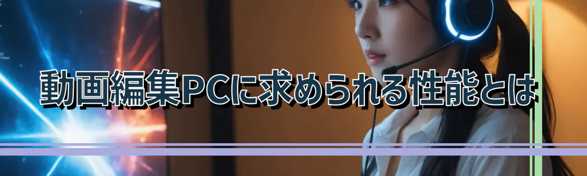 動画編集PCに求められる性能とは
